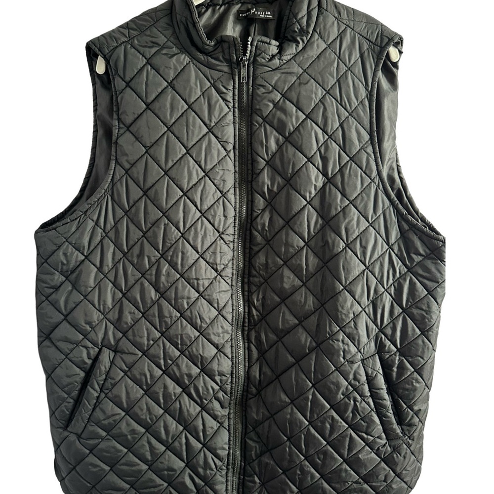 Emery Rose Black Quilted Women's Vest